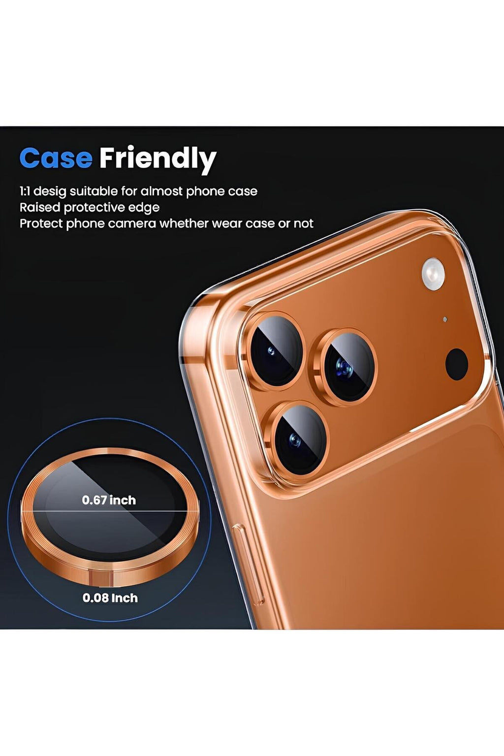 iPhone 17 Air Metal Kamera Koruyucu Lens Siyah