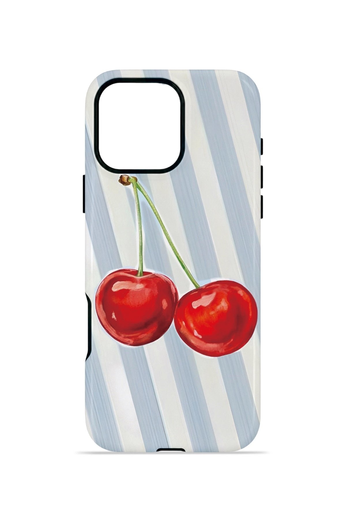 iPhone 16 Pro Max Vorian Çift Katmanlı MagSafe Kılıf Cherry Blue Stripe