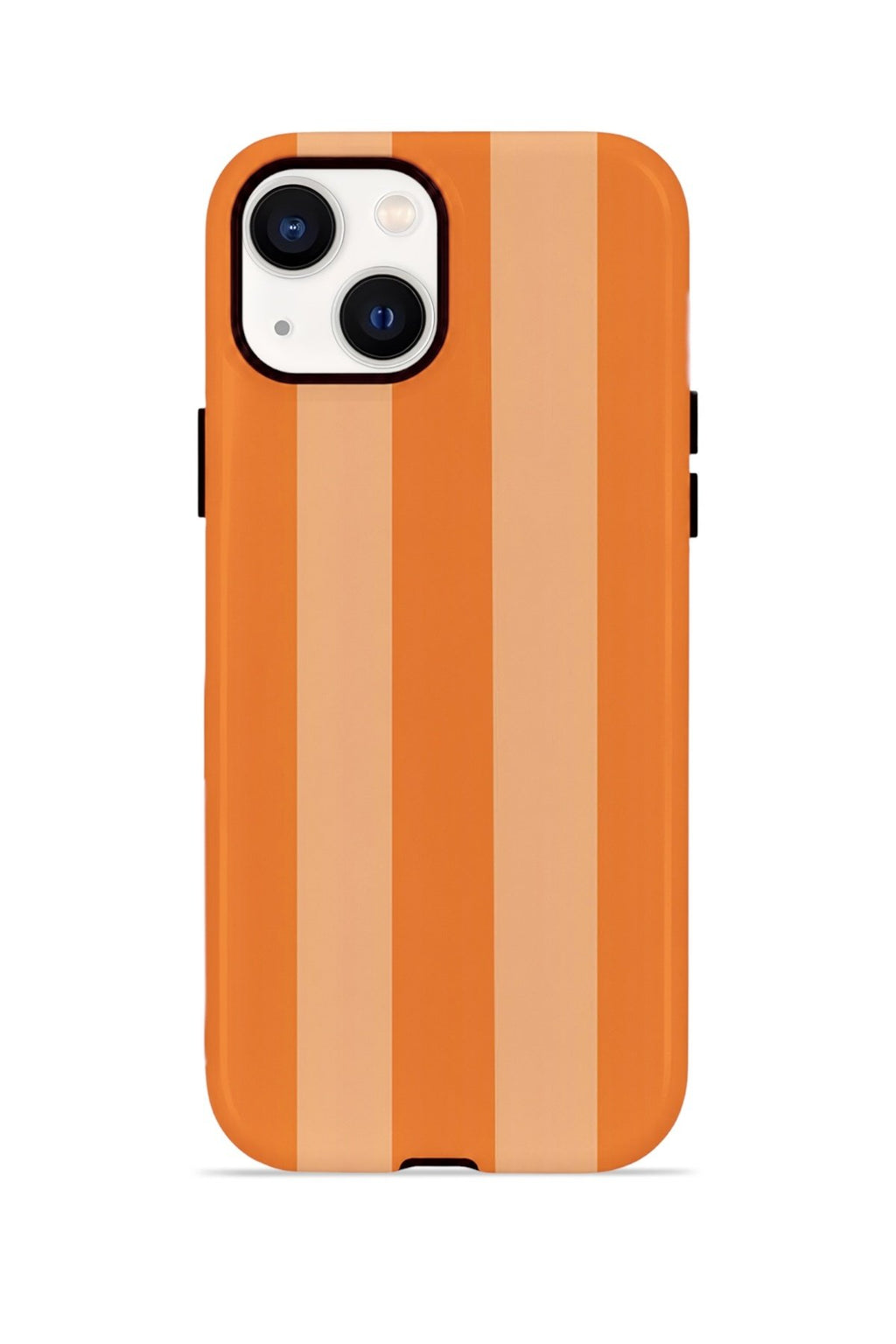 iPhone 14 Vorian Çift Katmanlı Kılıf Orange Cream Stripe