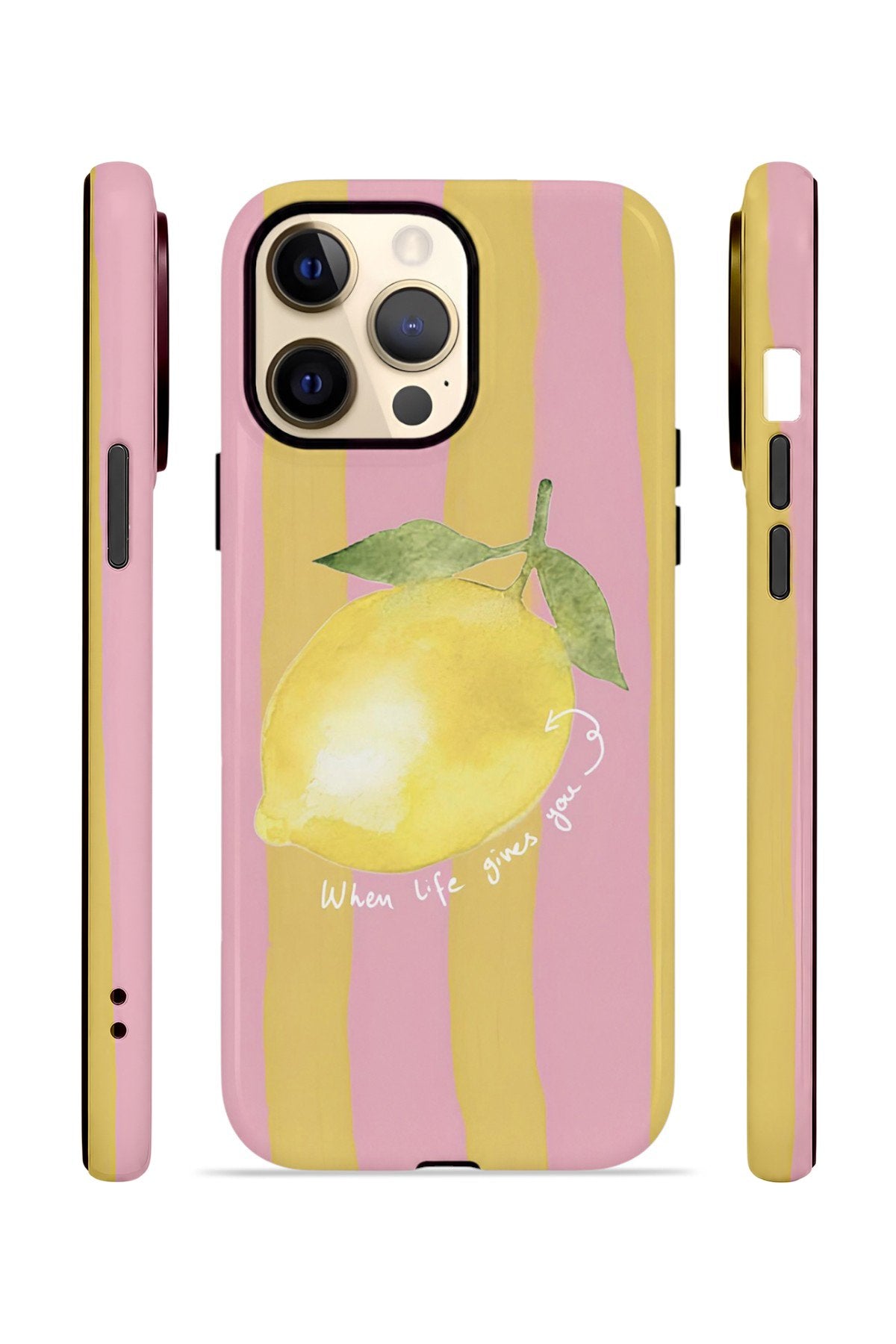 iPhone 13 Pro Max Vorian Çift Katmanlı Kılıf Pink Lemon Muse