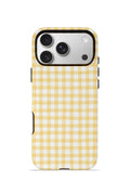 iPhone 17 Pro Max Vorian Çift Katmanlı Kılıf Butter Gingham