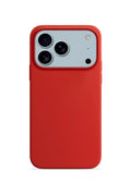 iPhone 17 Pro Max Soft Touch Lansman Silikon Kılıf Ateş Kırmızısı