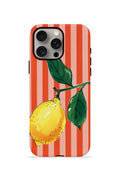 iPhone 15 Pro Vorian Çift Katmanlı Kılıf Sicilian Lemon Red Stripe