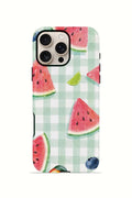 iPhone 16 Pro Max Vorian Çift Katmanlı MagSafe Kılıf Watermelon Picnic Gingham