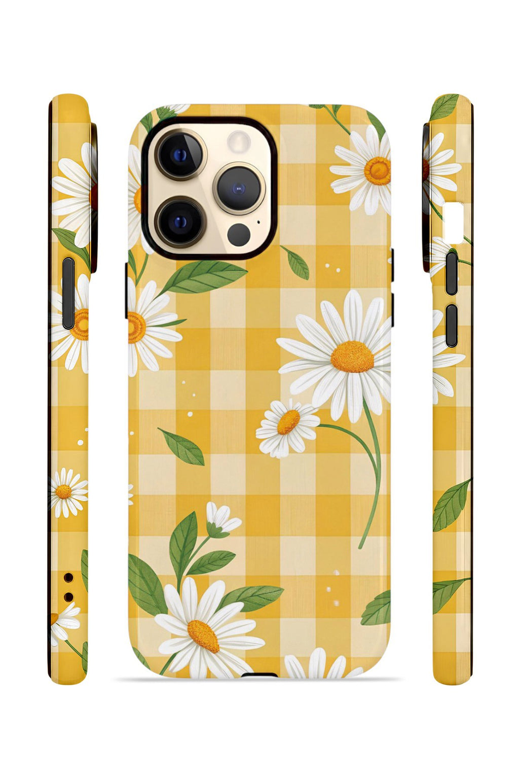 iPhone 13 Pro Vorian Çift Katmanlı Kılıf Daisy Picnic Gingham