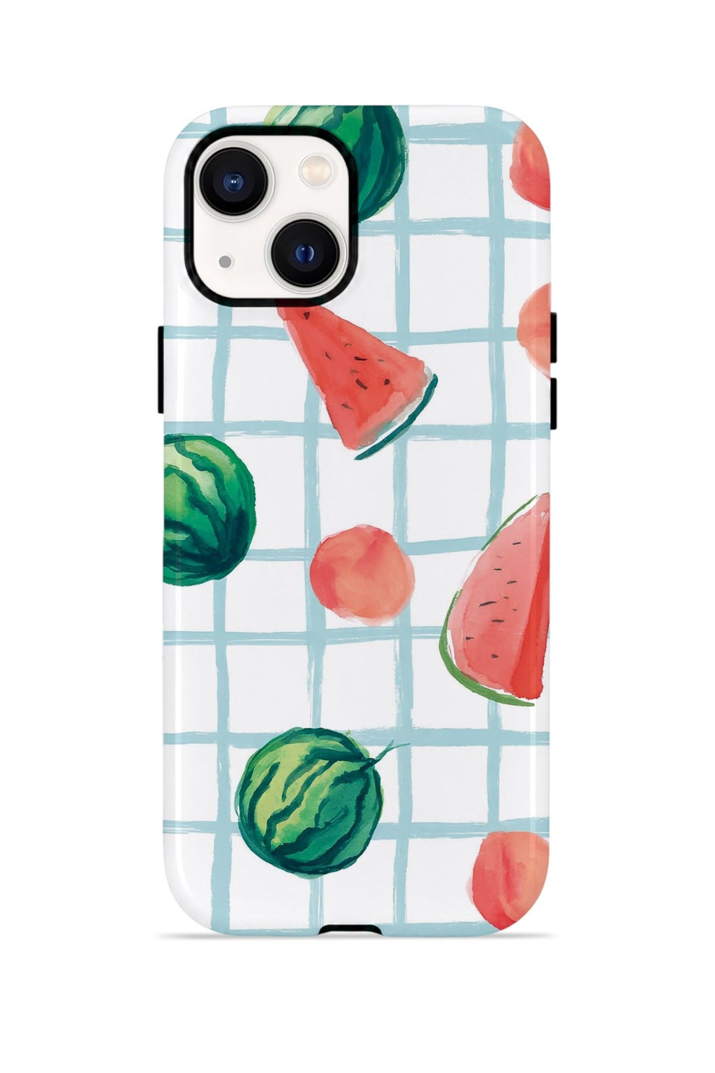 iPhone 15 Vorian Çift Katmanlı Kılıf Watermelon Grid