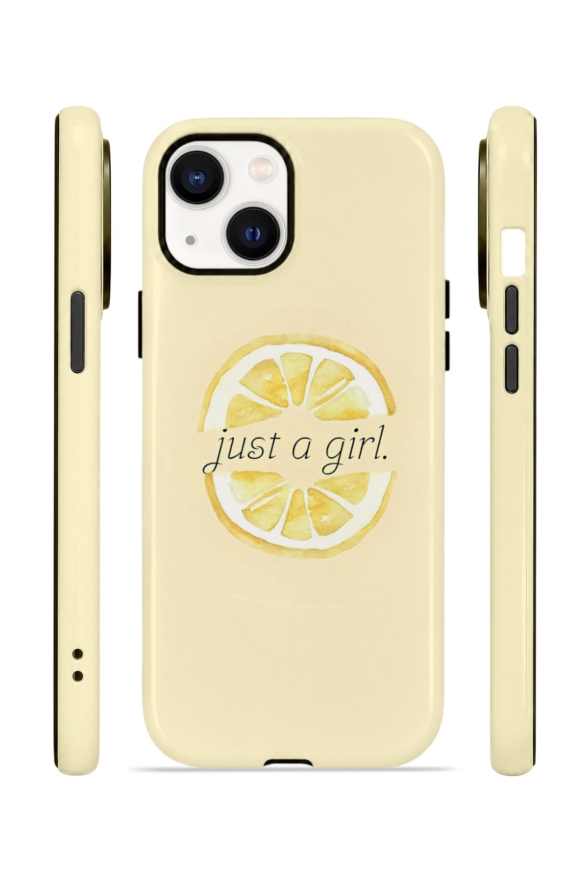 iPhone 15 Vorian Çift Katmanlı Kılıf Just A Girl Lemon