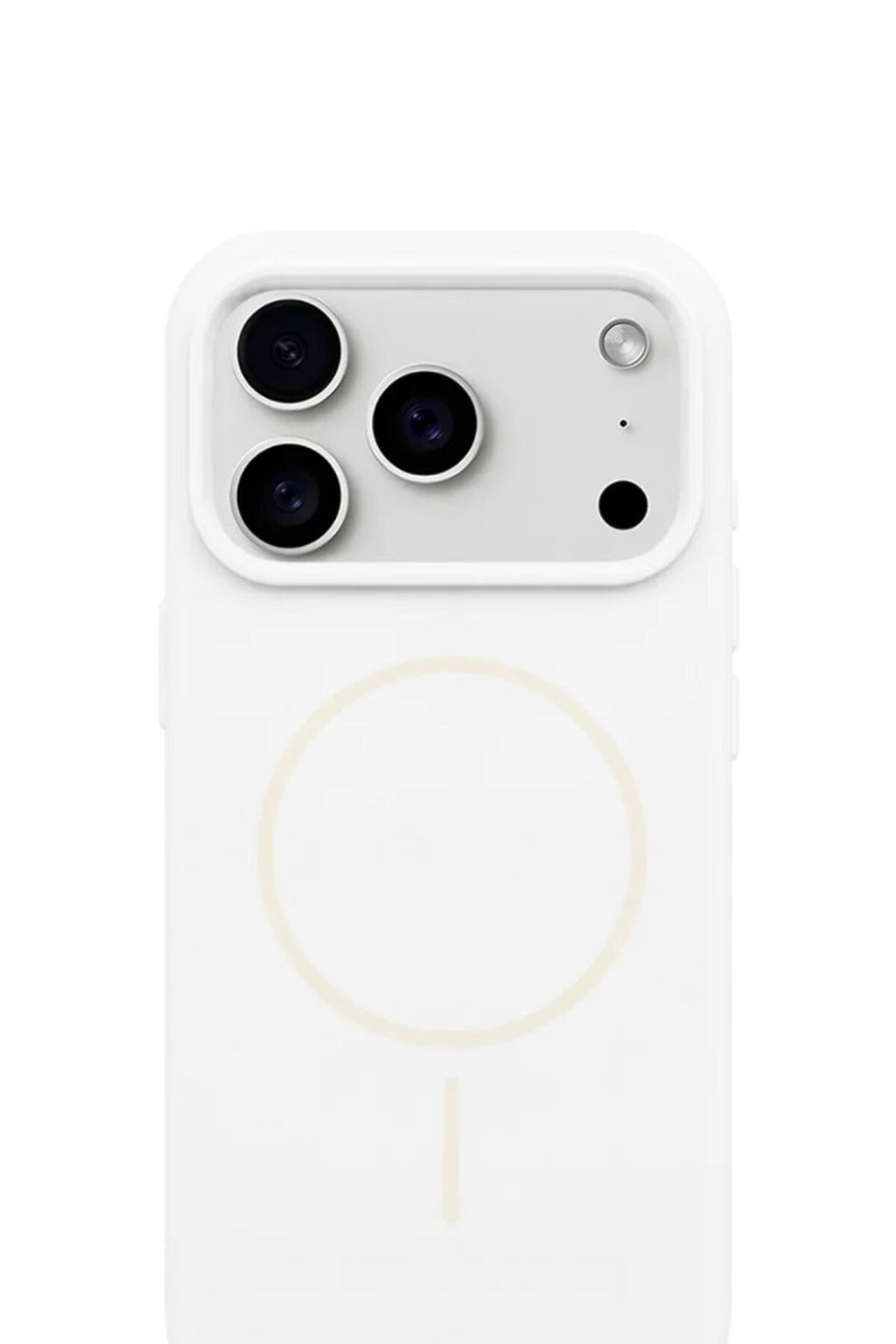 iPhone 17 Pro 6.3" Mag Core Akıllı MagSafe Animasyonlu Silikon Kılıf Beyaz