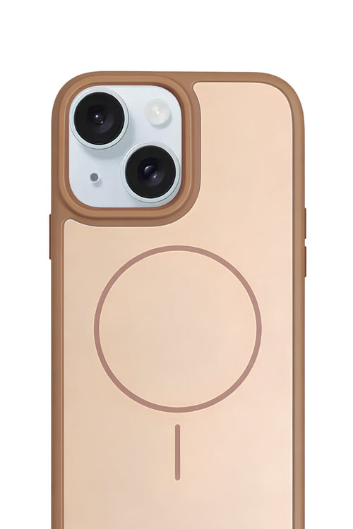 iPhone 11 Premium Soft Magsafe Silikon Kılıf Kahve