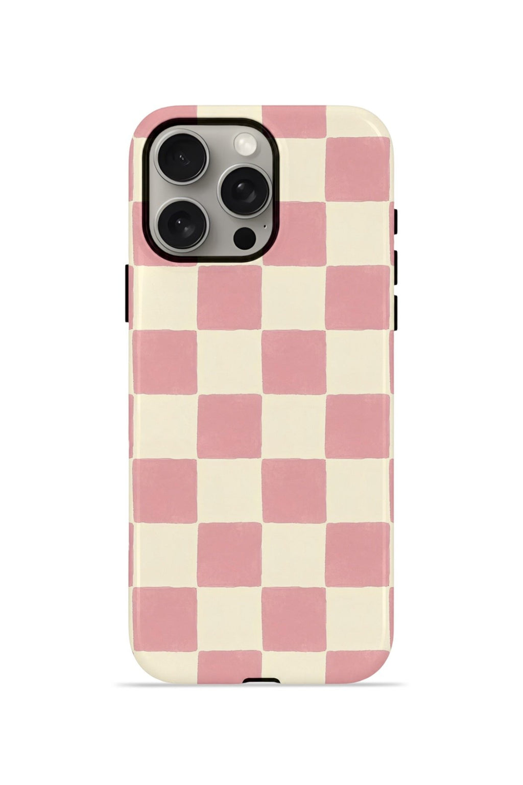 iPhone 15 Pro Max Vorian Çift Katmanlı MagSafe Kılıf Blush Checker