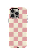 iPhone 15 Pro Max Vorian Çift Katmanlı MagSafe Kılıf Blush Checker