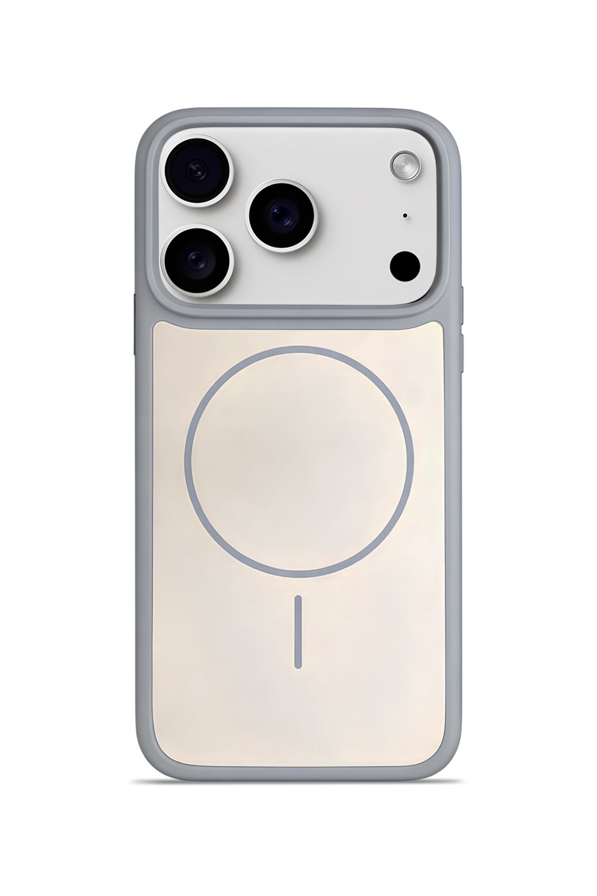 iPhone 17 Pro Max Premium Soft Magsafe Silikon Kılıf Gri