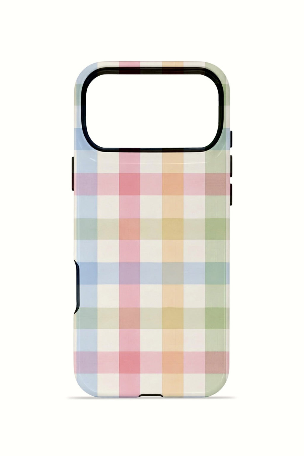 iPhone 17 Pro Vorian Çift Katmanlı MagSafe Kılıf Pastel Gingham