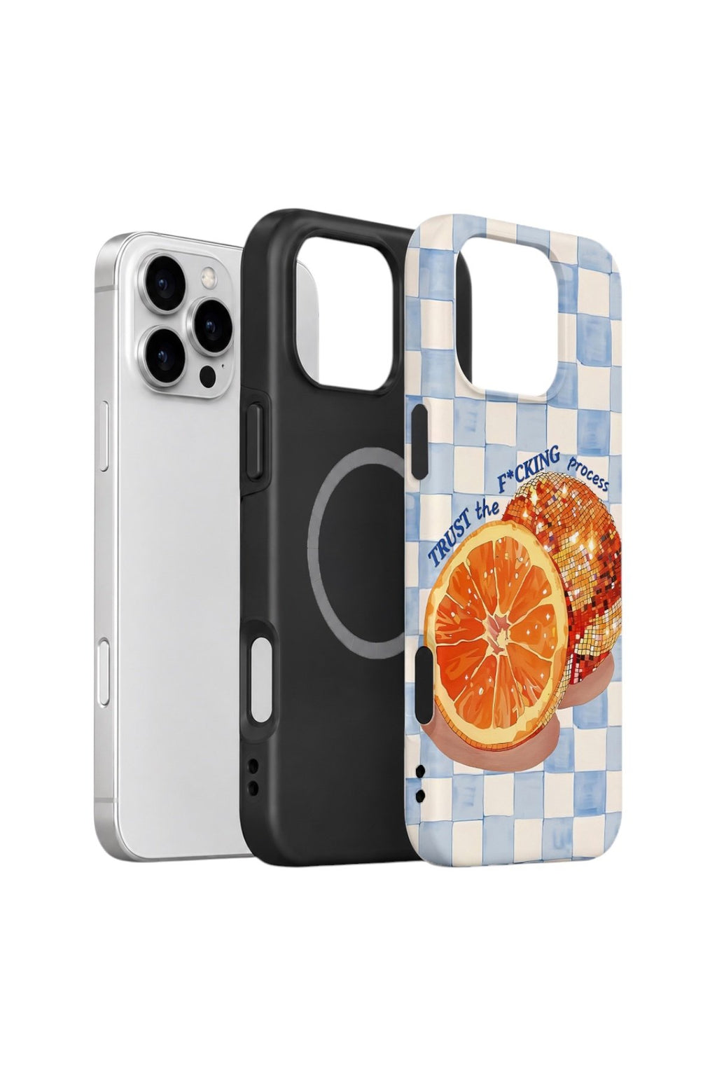 iPhone 16 Pro Vorian Çift Katmanlı MagSafe Kılıf Orange Press Collage