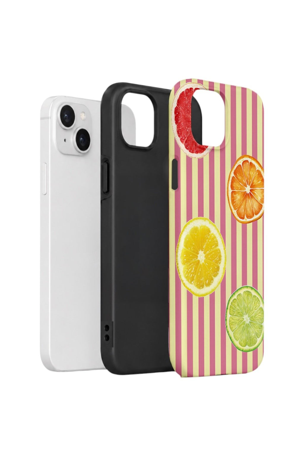 iPhone 15 Plus Vorian Çift Katmanlı Kılıf Citrus Fiesta Stripe