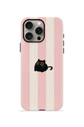 iPhone 15 Pro Vorian Çift Katmanlı MagSafe Kılıf Midnight Cat Stripe