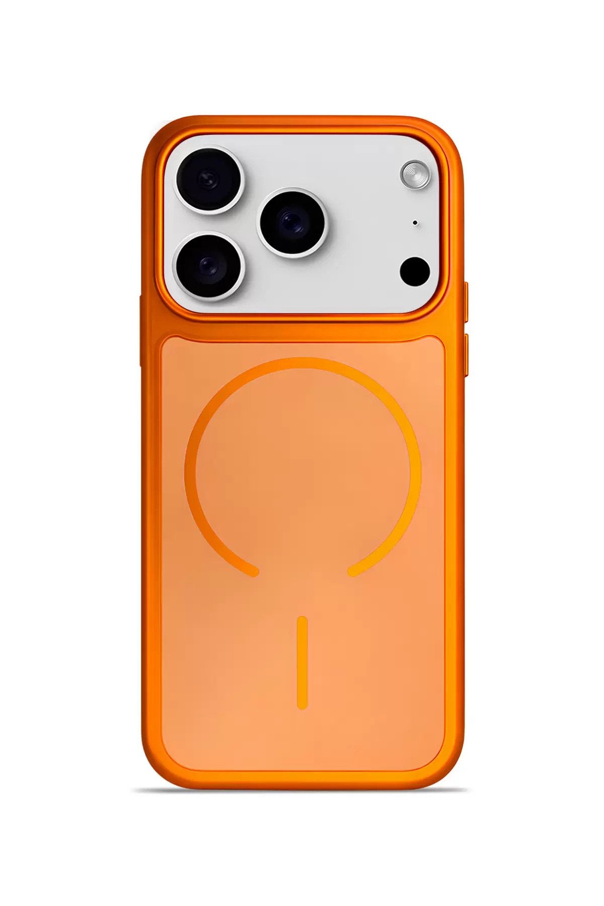 iPhone 17 Pro Aurion SoftTouch Metalik MagSafe Kılıf Solar Amber