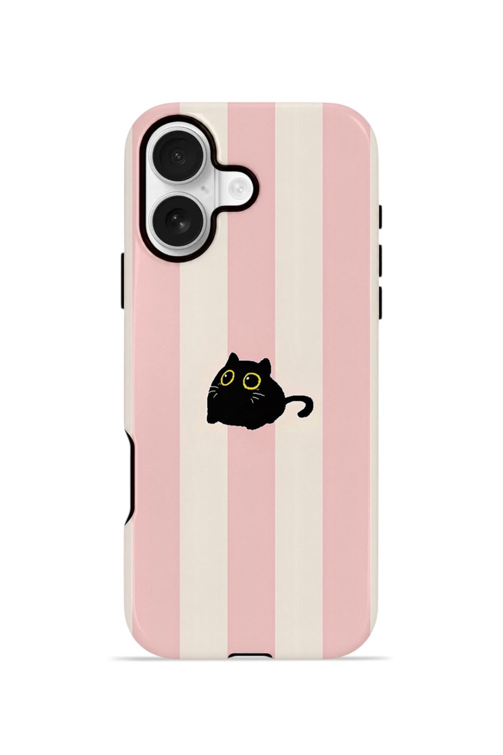 iPhone 16 Vorian Çift Katmanlı Kılıf Midnight Cat Stripe