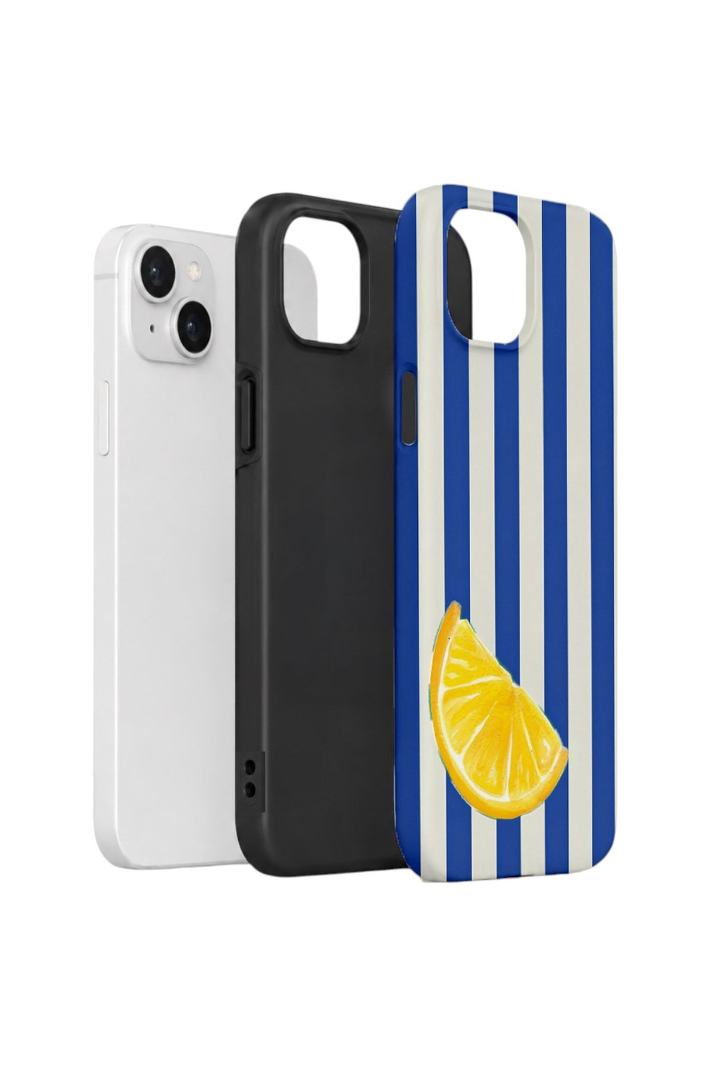 iPhone 14 Vorian Çift Katmanlı Kılıf Lemon Coast Stripe