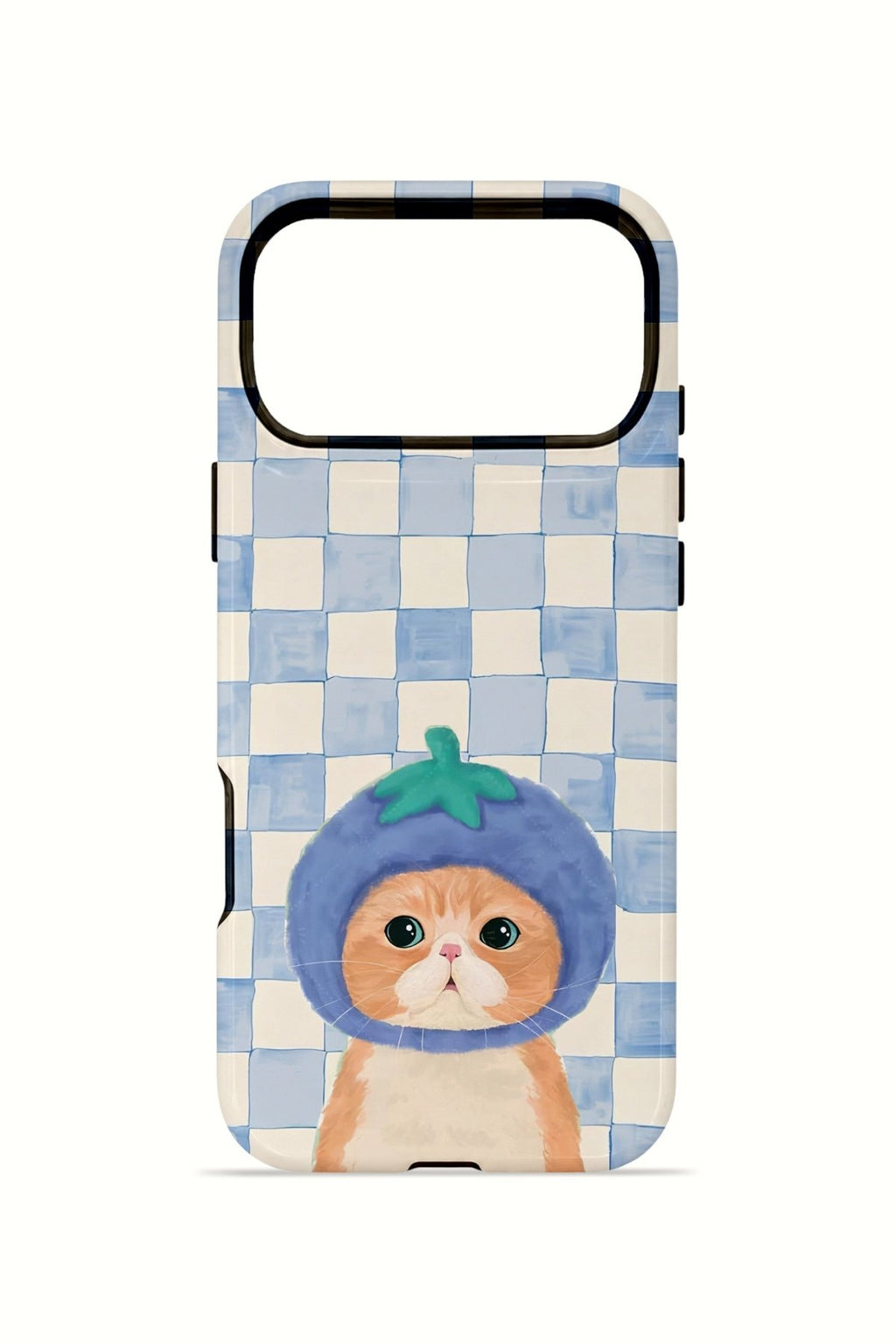 iPhone 17 Pro Vorian Çift Katmanlı MagSafe Kılıf Blueberry Cat Check