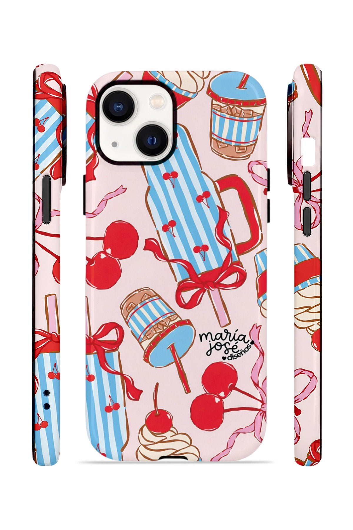 iPhone 14 Vorian Çift Katmanlı MagSafe Kılıf Dolce Cherry Picnic