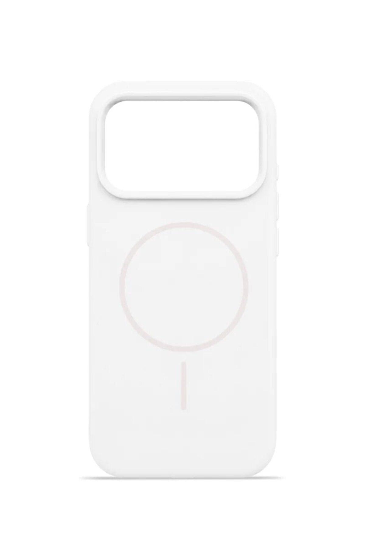 iPhone 17 Pro 6.3" Mag Core Akıllı MagSafe Animasyonlu Silikon Kılıf Beyaz