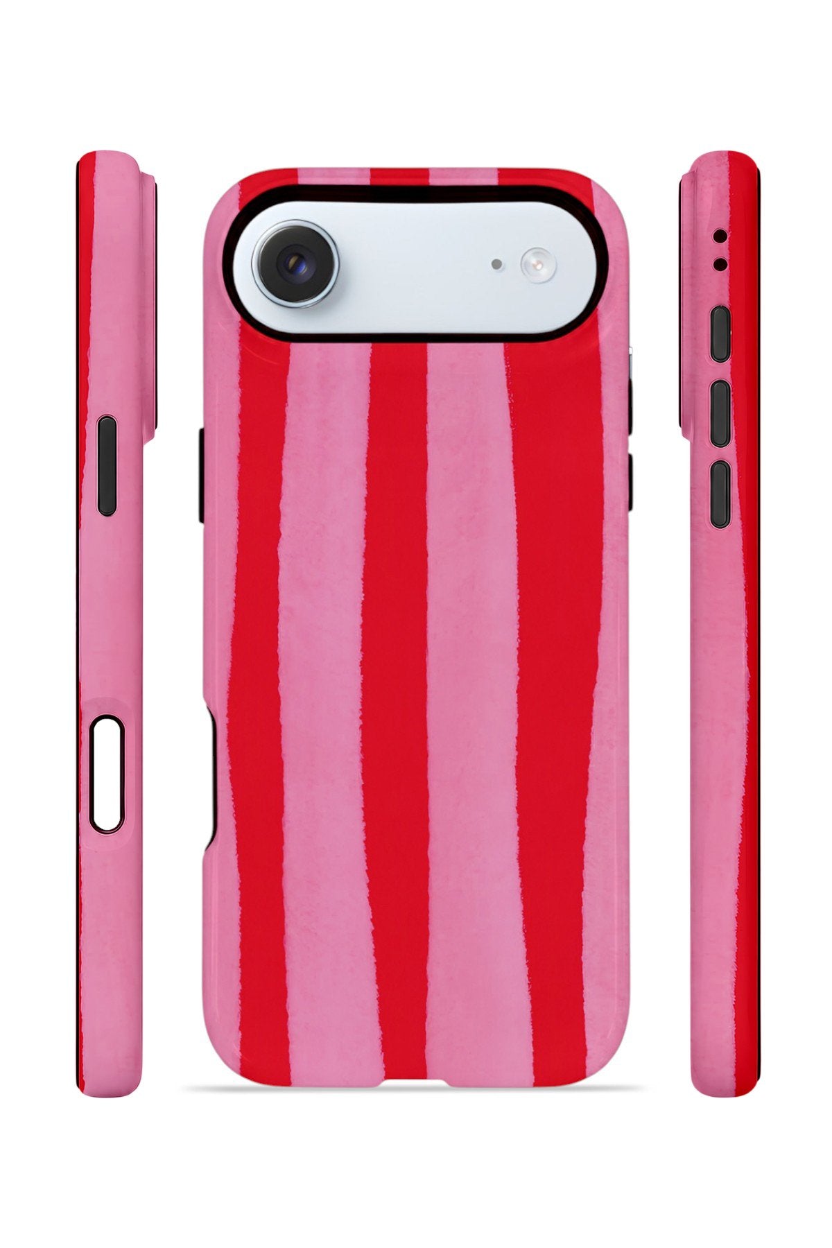 iPhone 17 Air Vorian Çift Katmanlı Kılıf Raspberry Bold Stripe