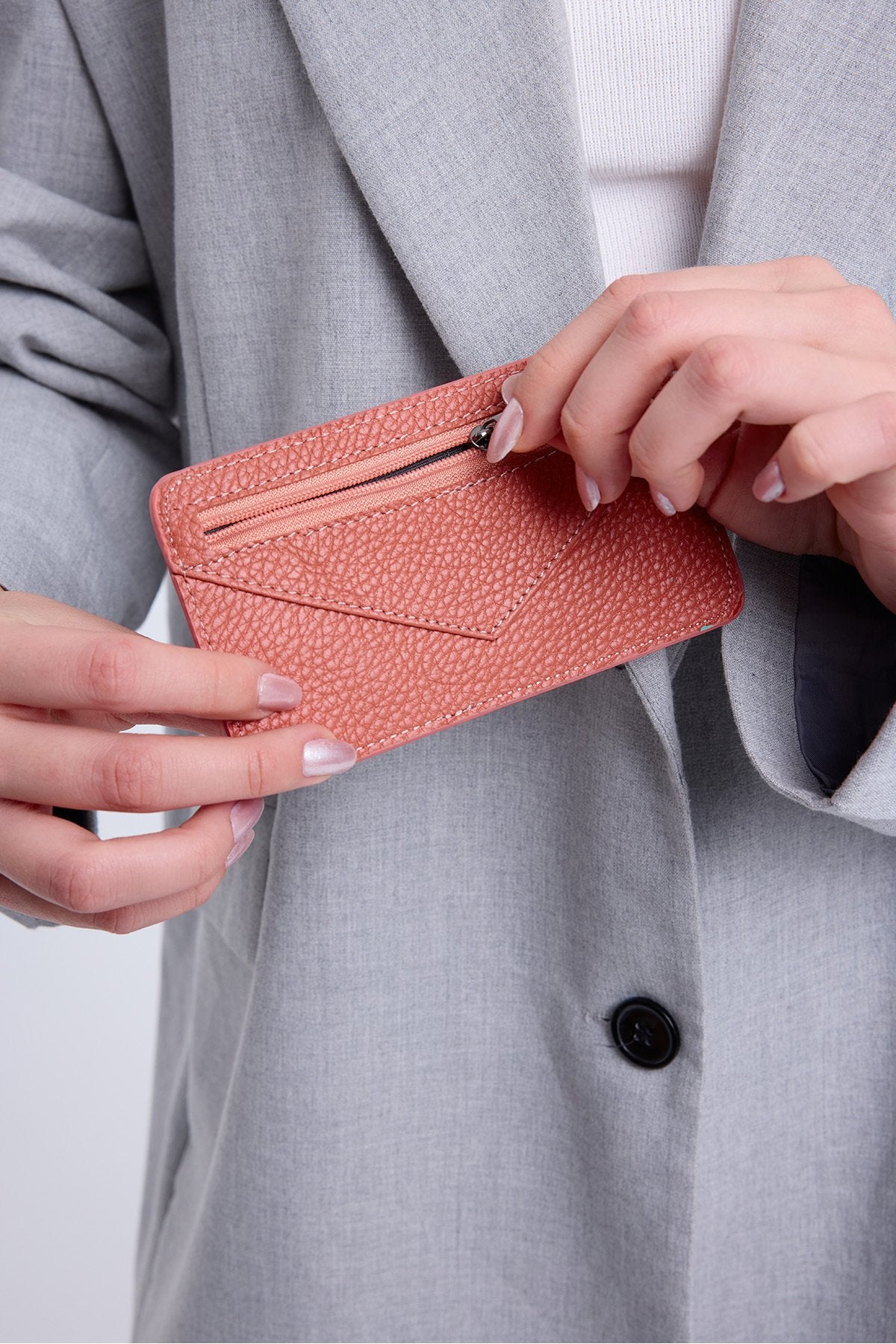 Hakiki Deri Unısex Kartlık Kiremit