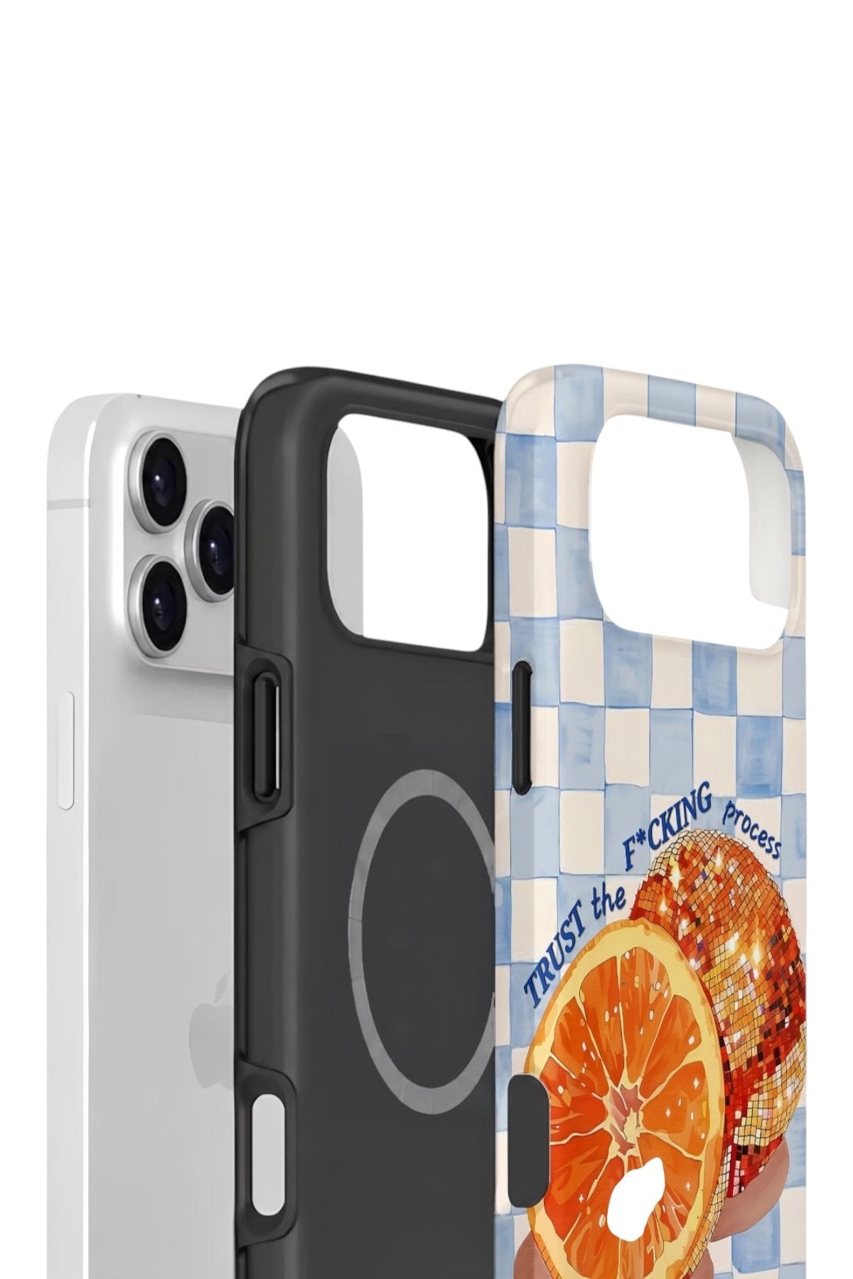 iPhone 17 Pro Vorian Çift Katmanlı MagSafe Kılıf Orange Press Collage