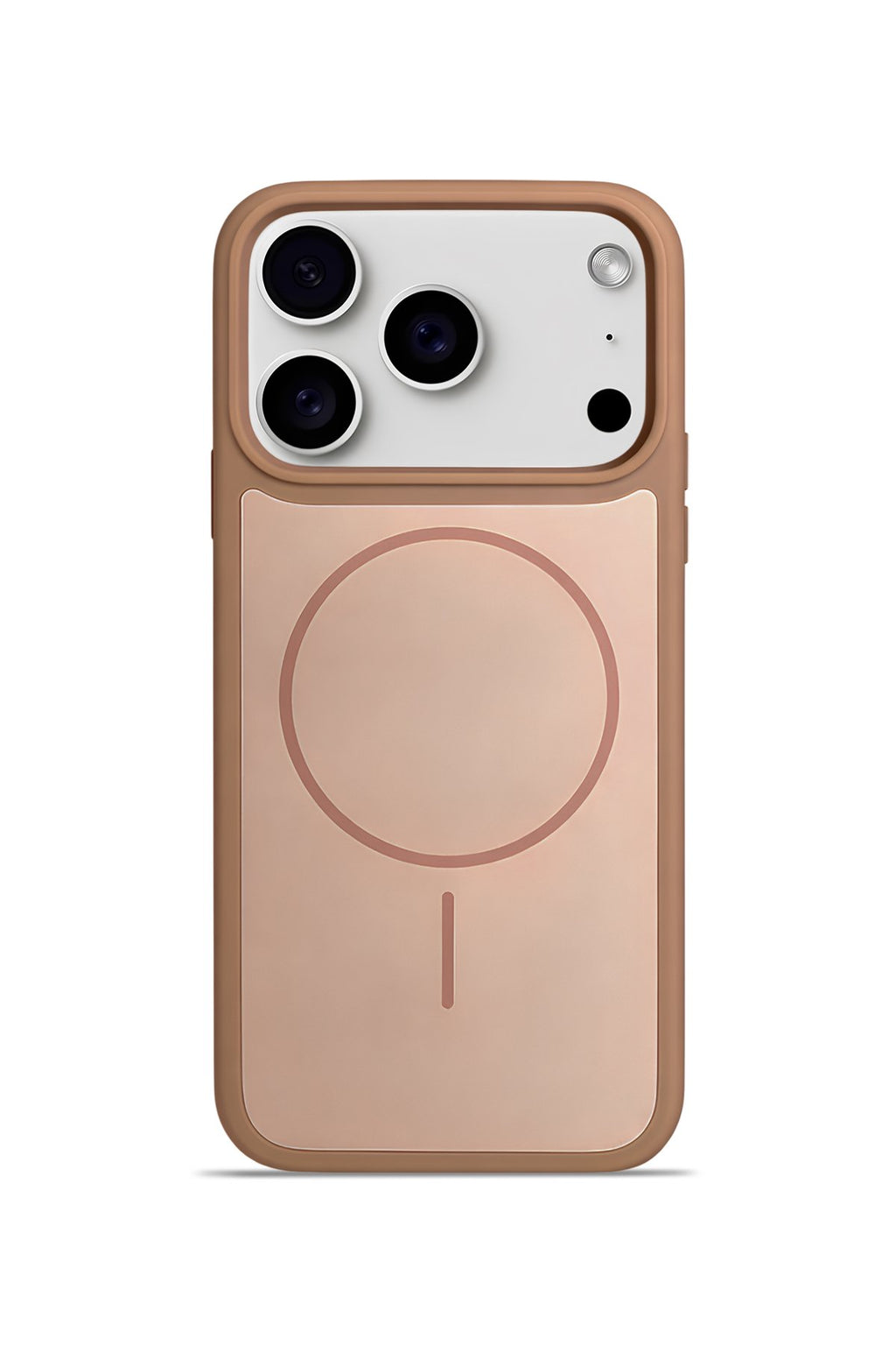 iPhone 17 Pro Max Premium Soft Magsafe Silikon Kılıf Kahve
