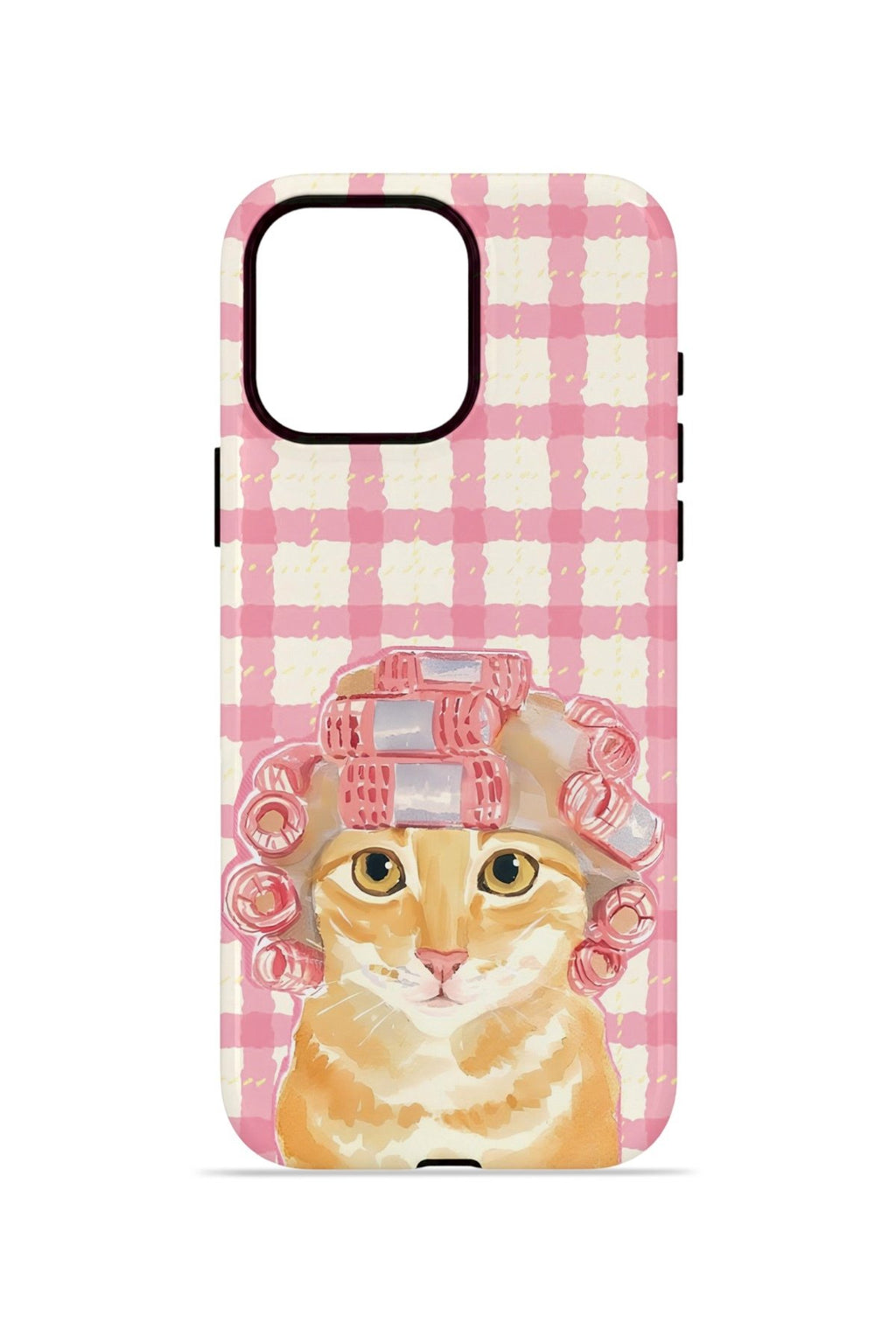 iPhone 15 Pro Max Vorian Çift Katmanlı Kılıf Pink Picnic Cat