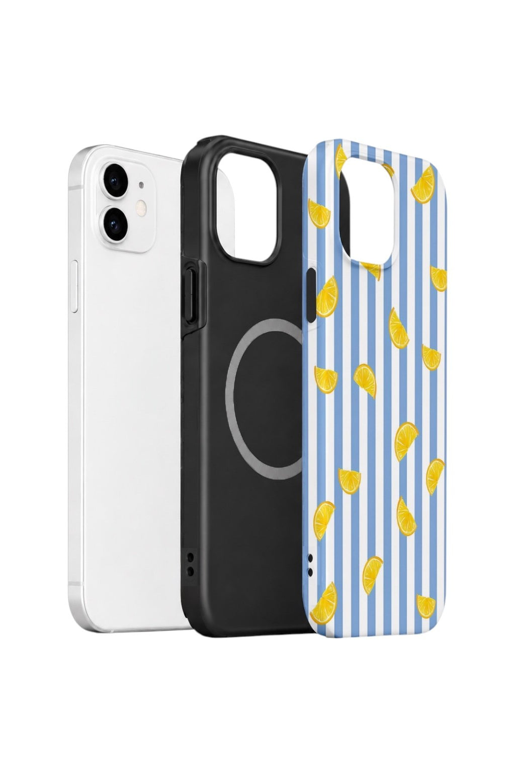 iPhone 11 Vorian Çift Katmanlı MagSafe Kılıf Lemon Confetti Blue