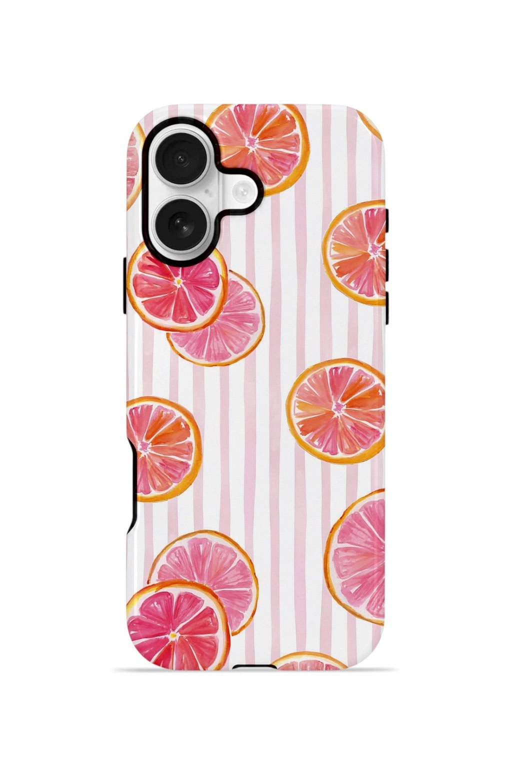 iPhone 16 Vorian Çift Katmanlı Kılıf Pink Grapefruit Garden