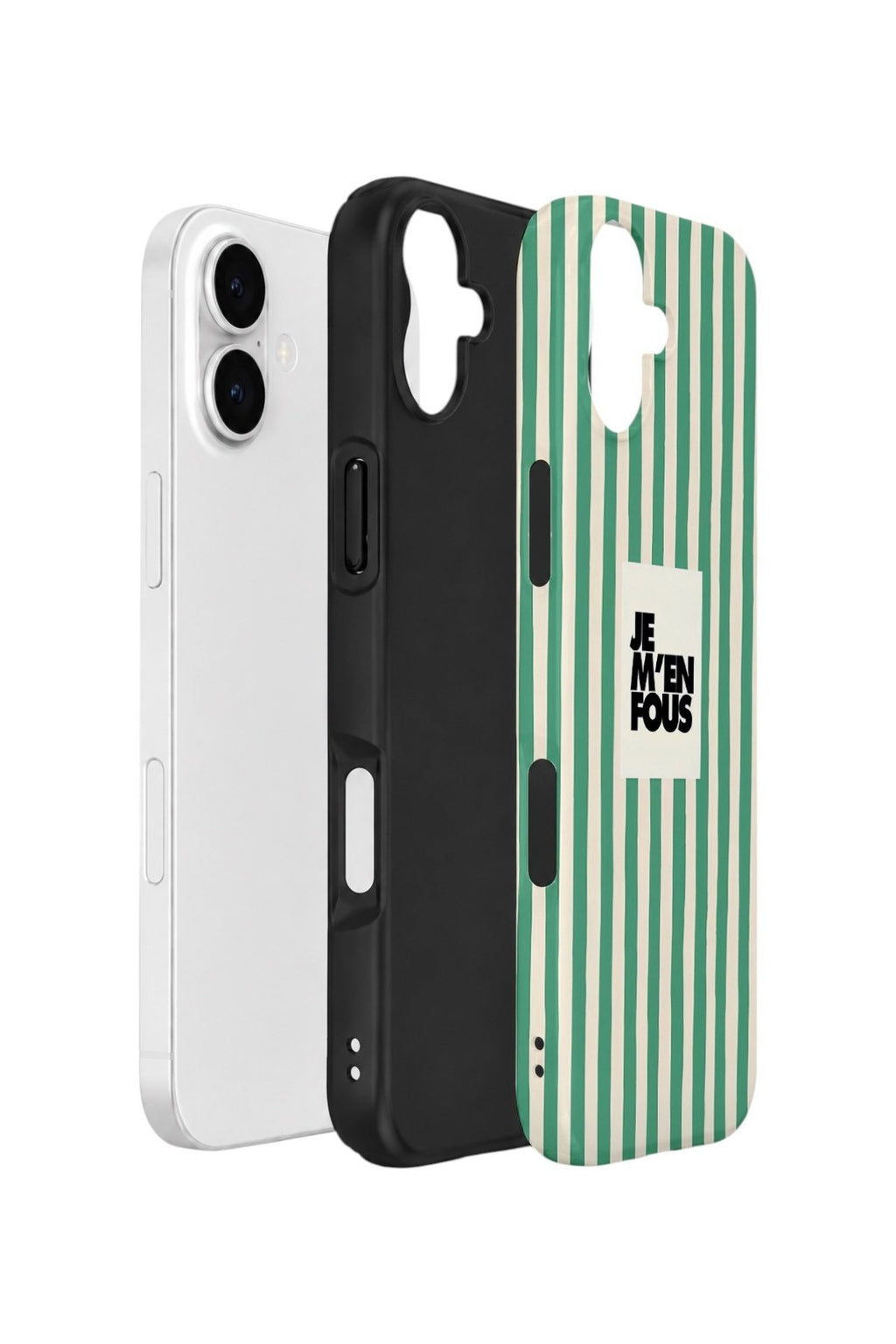 iPhone 17 Vorian Çift Katmanlı Kılıf Je M En Fous Green
