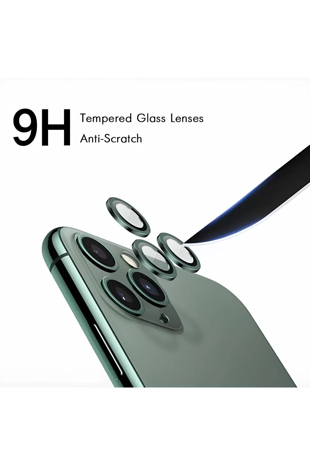 iPhone 16 Pro - Pro Max Metal Kamera Koruyucu Lens Siyah