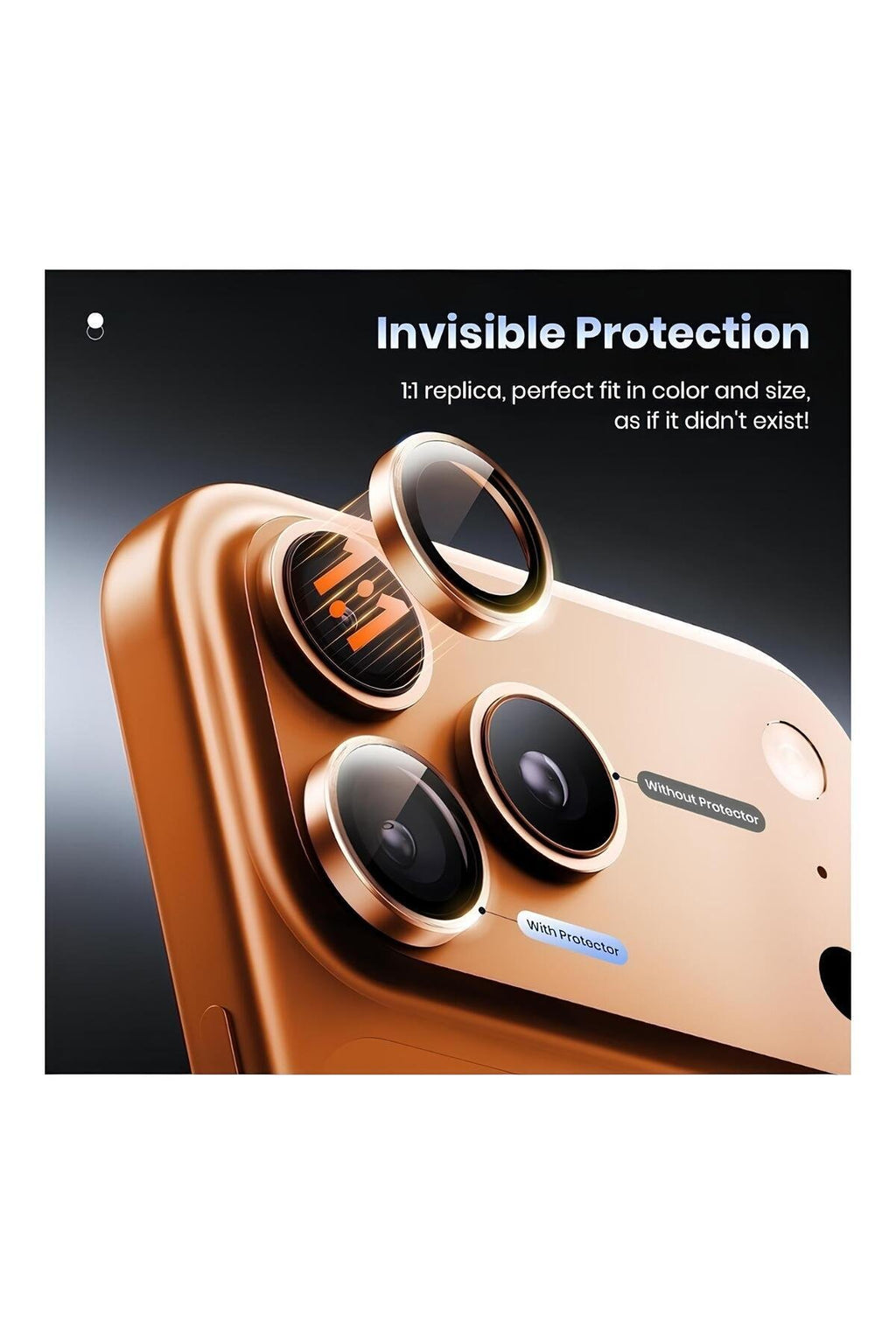 iPhone 17 Pro Metal Kamera Koruyucu Lens Turuncu