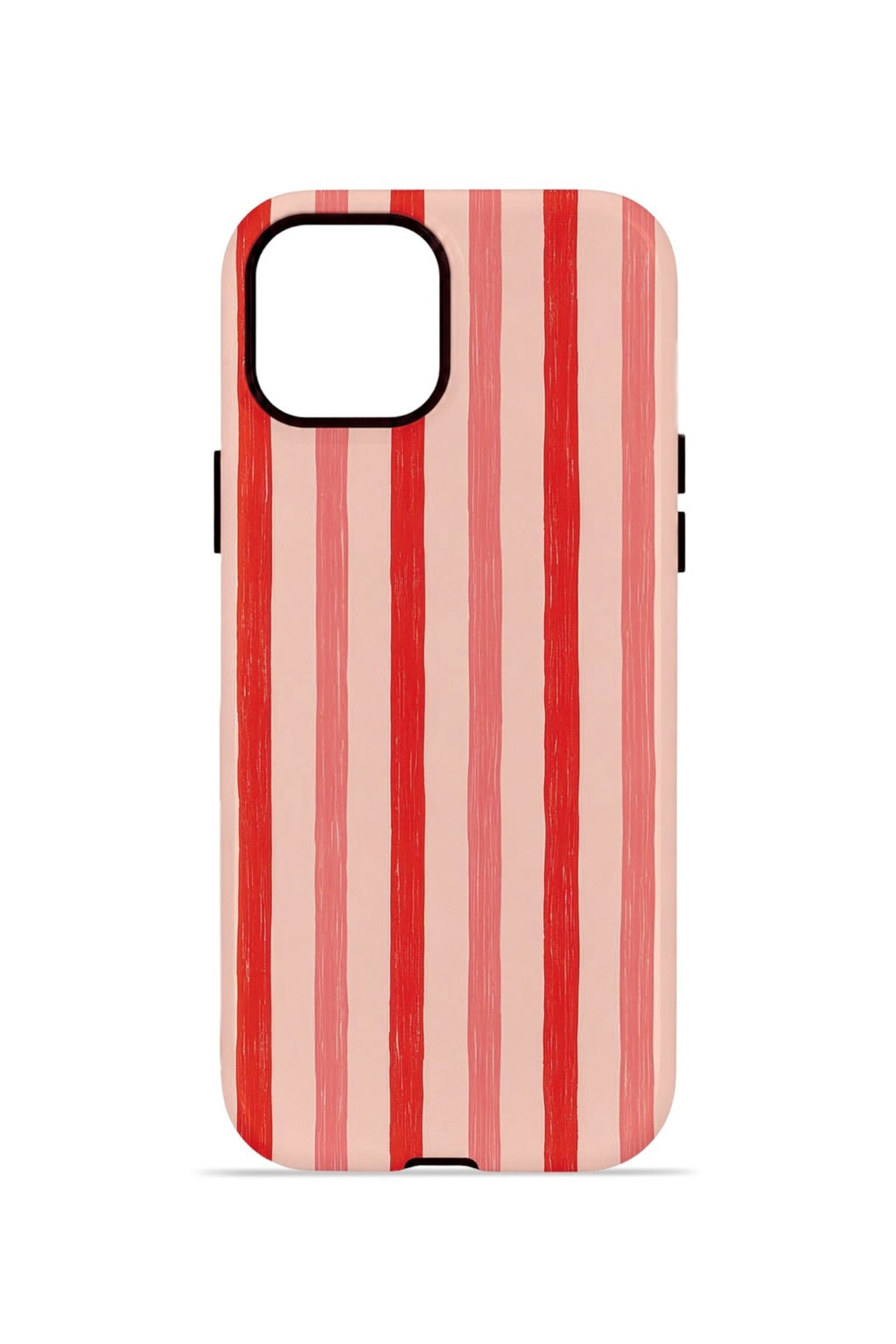 iPhone 15 Vorian Çift Katmanlı MagSafe Kılıf Coral Cream Stripe