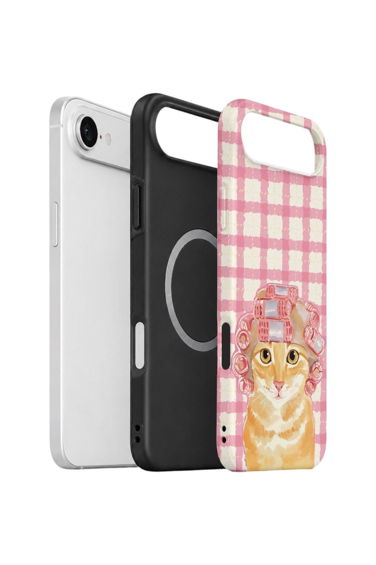 iPhone 17 Air Vorian Çift Katmanlı MagSafe Kılıf Pink Picnic Cat