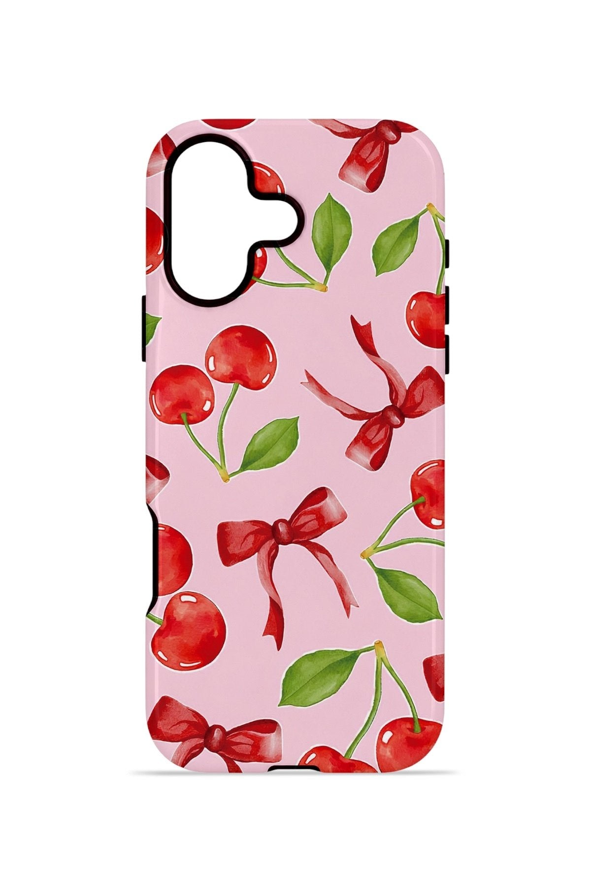 iPhone 16 Vorian Çift Katmanlı MagSafe Kılıf Cherry Ribbon Garden