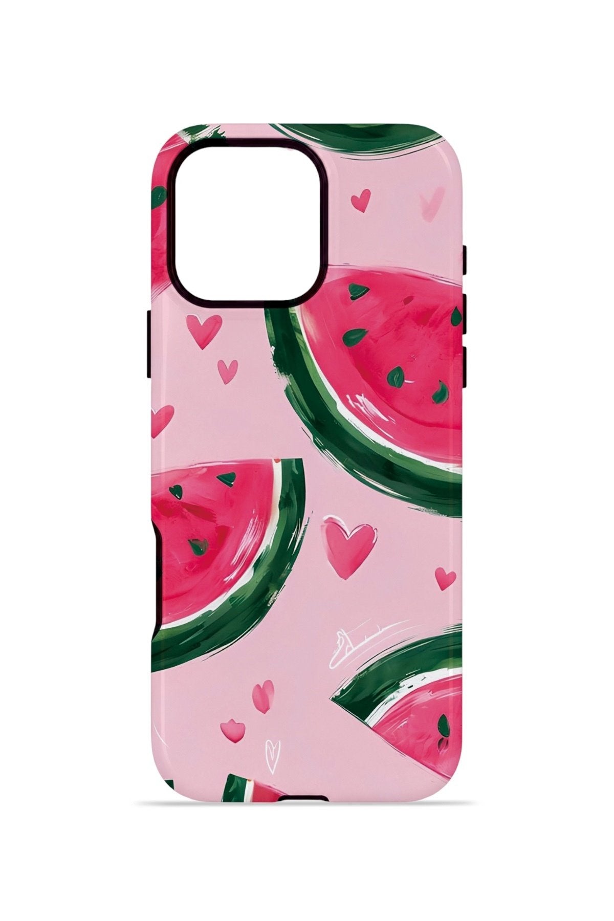 iPhone 16 Pro Max Vorian Çift Katmanlı MagSafe Kılıf Watermelon Hearts