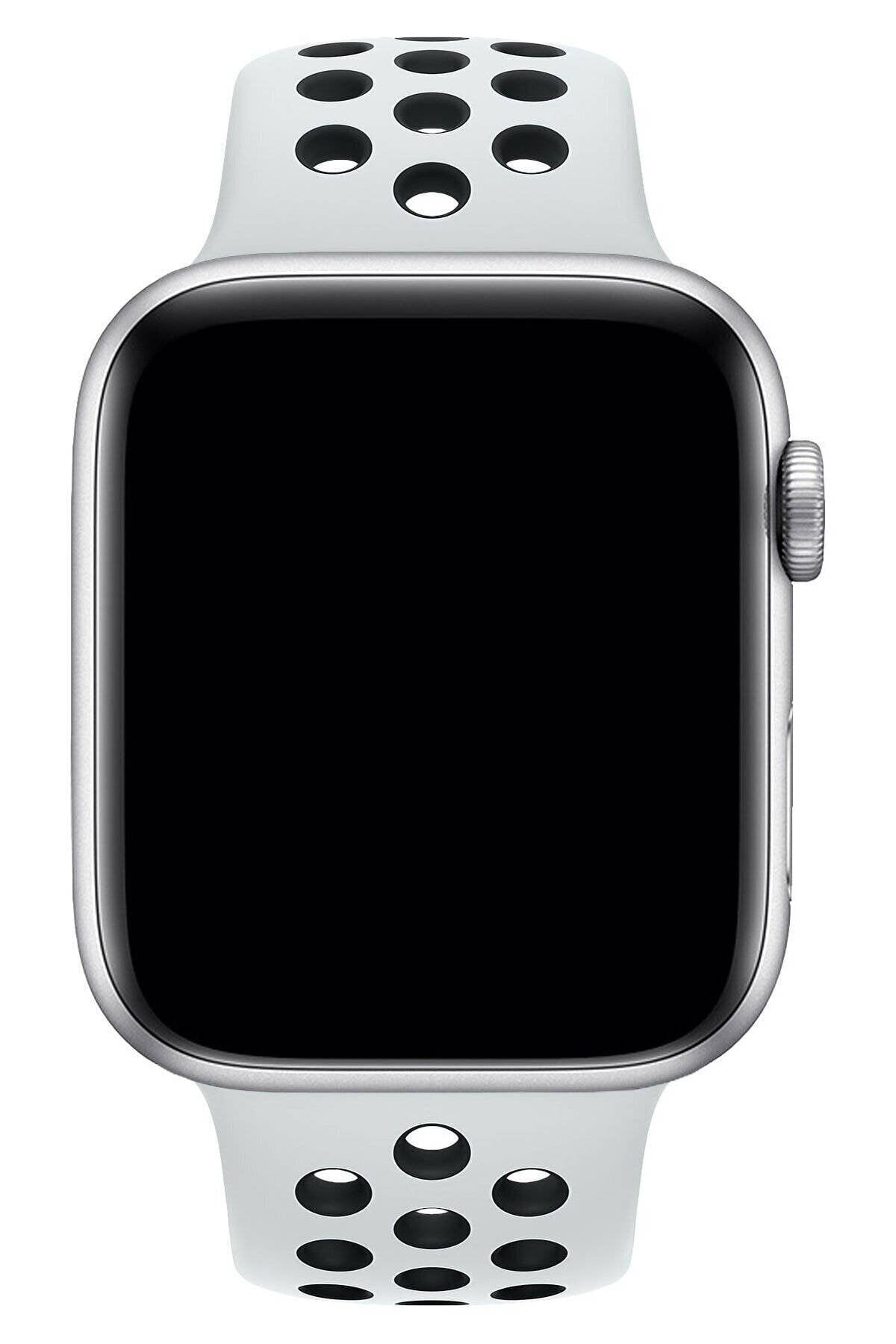 Apple Watch Series Fileli Kordon Beyaz-Siyah