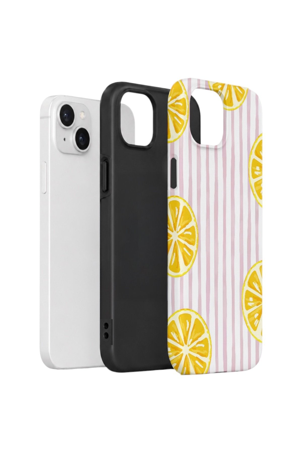 iPhone 14 Vorian Çift Katmanlı Kılıf Pink Lemon Window