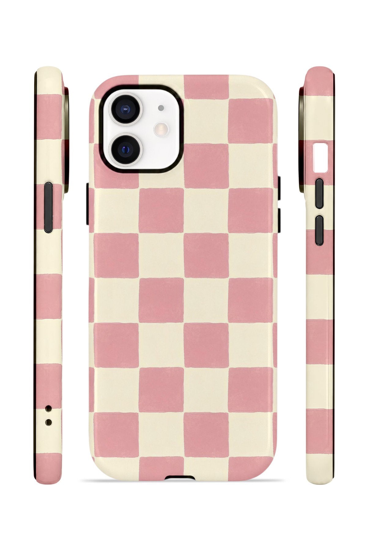 iPhone 11 Vorian Çift Katmanlı MagSafe Kılıf Blush Checker