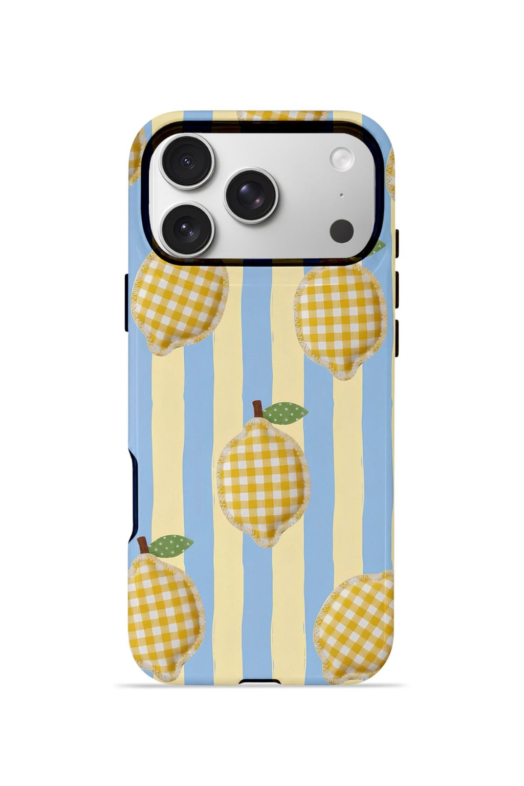 iPhone 17 Pro Max Vorian Çift Katmanlı MagSafe Kılıf Gingham Lemon Grove