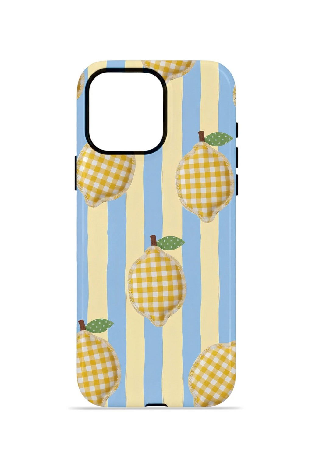 iPhone 15 Pro Max Vorian Çift Katmanlı MagSafe Kılıf Gingham Lemon Grove