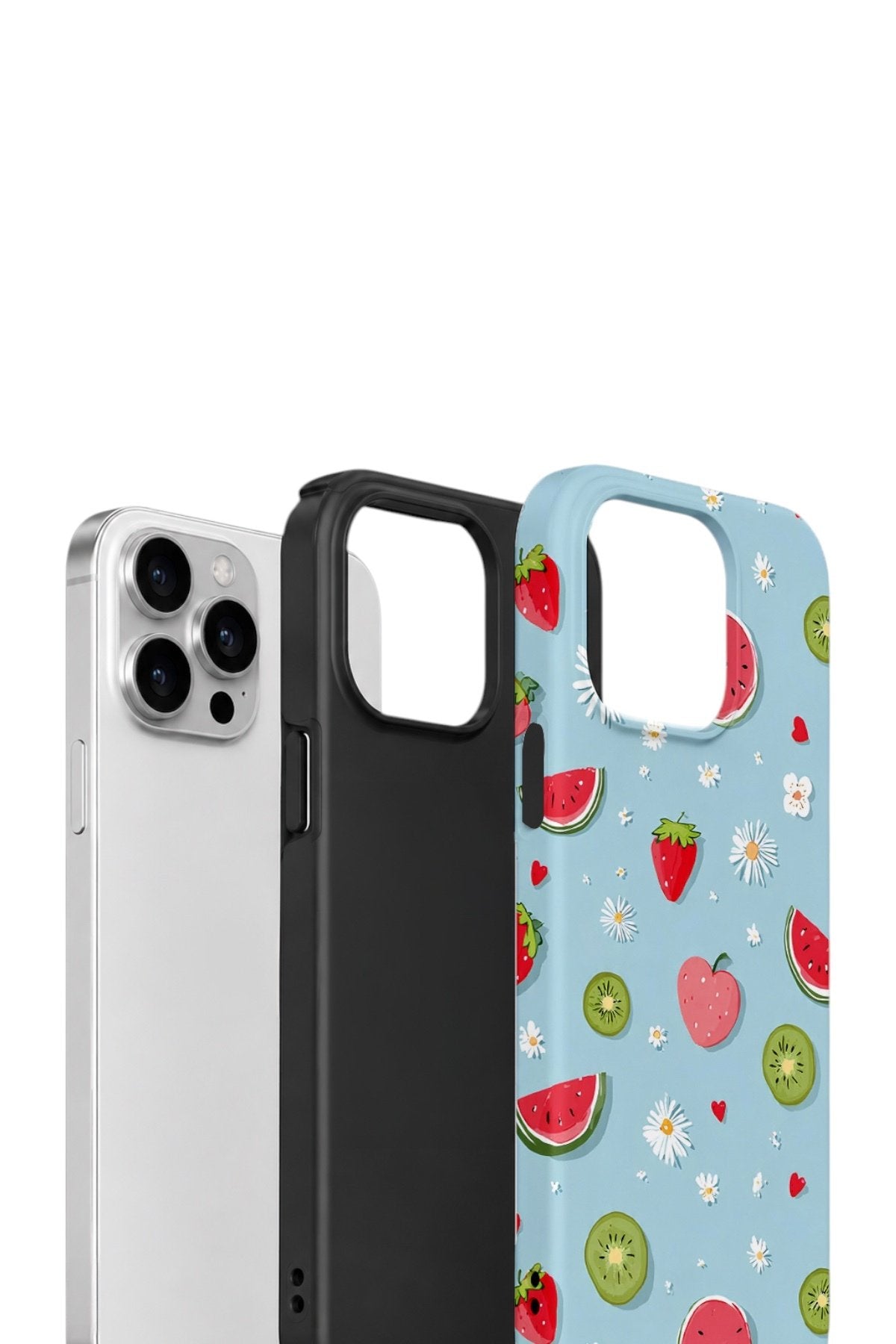 iPhone 13 Pro Max Vorian Çift Katmanlı Kılıf Fruit Confetti Sky