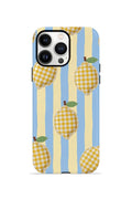 iPhone 14 Pro Vorian Çift Katmanlı Kılıf Gingham Lemon Grove