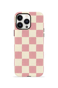 iPhone 14 Pro Vorian Çift Katmanlı MagSafe Kılıf Blush Checker