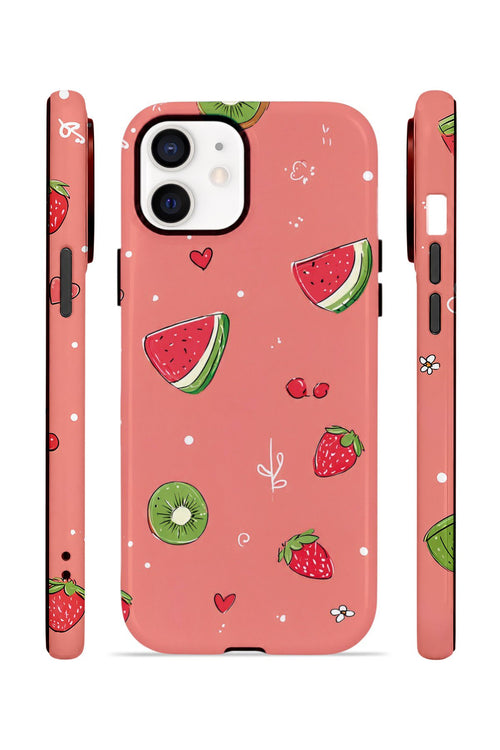 iPhone 11 Vorian Çift Katmanlı Kılıf Summer Fruit Crush