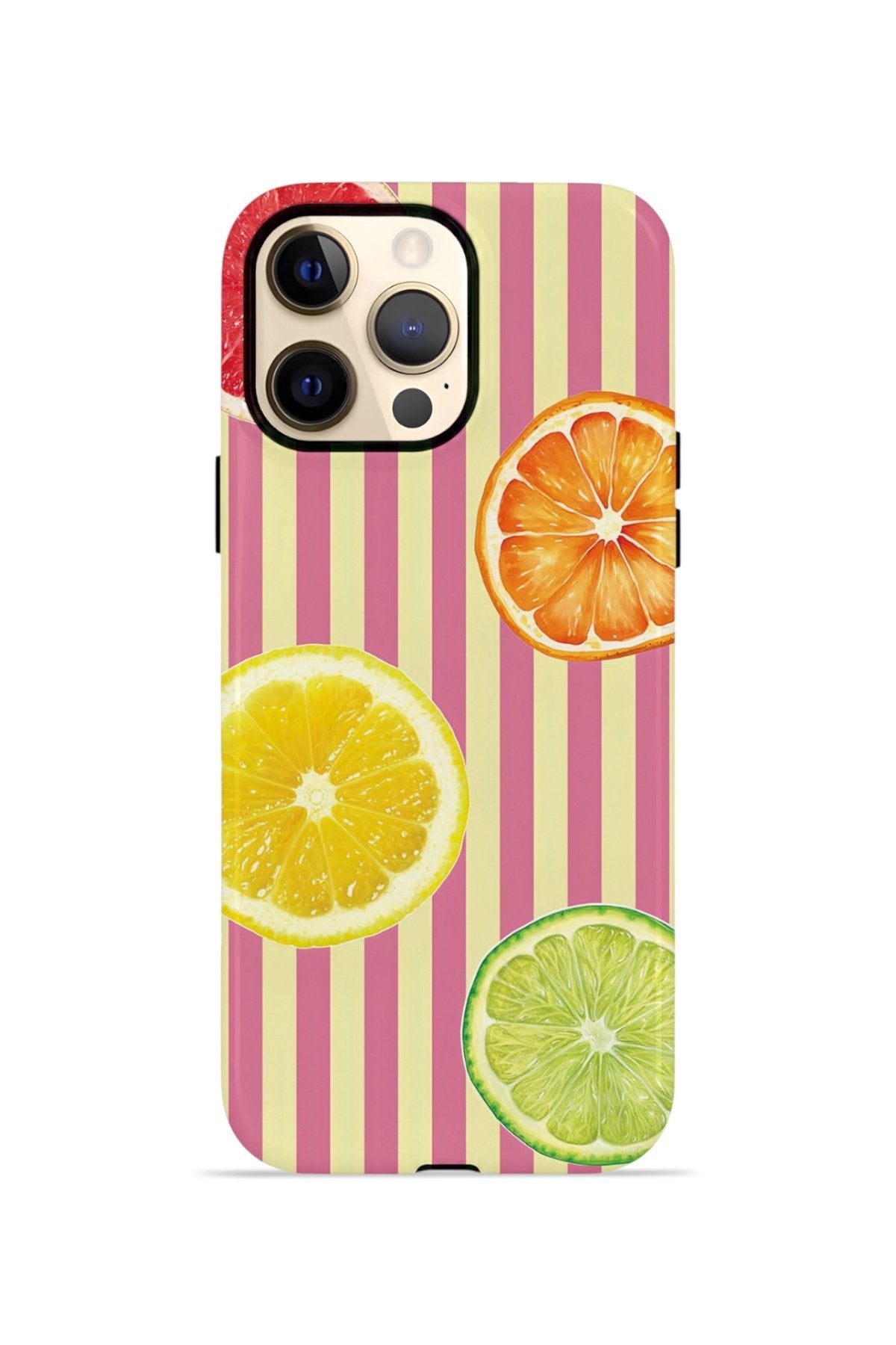 iPhone 12 Pro Max Vorian Çift Katmanlı MagSafe Kılıf Citrus Fiesta Stripe